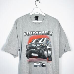 Vtg Hummer H2 Mens Gray T Shirt xl gm General Motors Next Inc Big Front Graphic